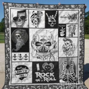 Musical Skull Quilt Blanket  Quilt